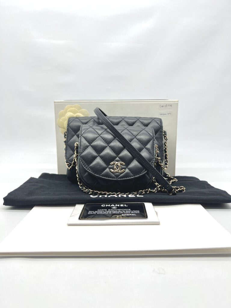 Side Pack Lambskin Black GHW