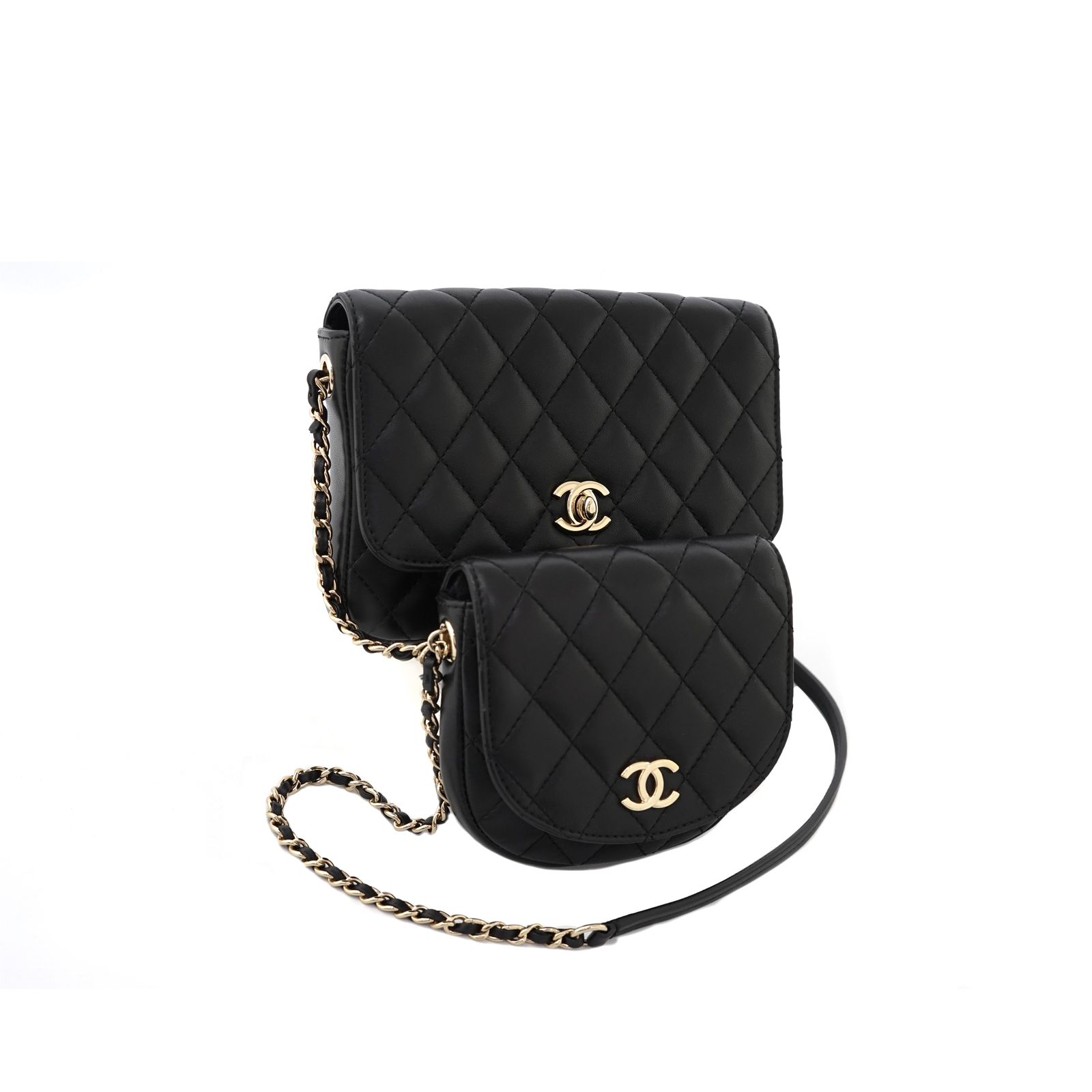 Side Pack Lambskin Black GHW