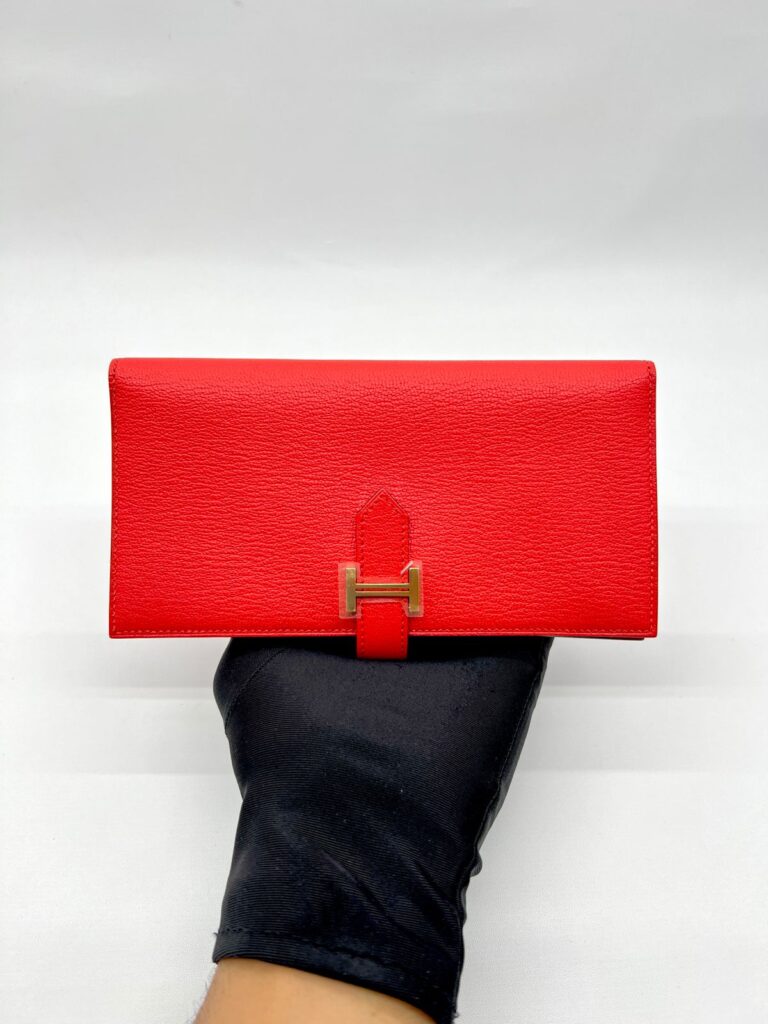 Bearn Long Wallet Epsom/Chevre Mysore Rouge Tomate GHW