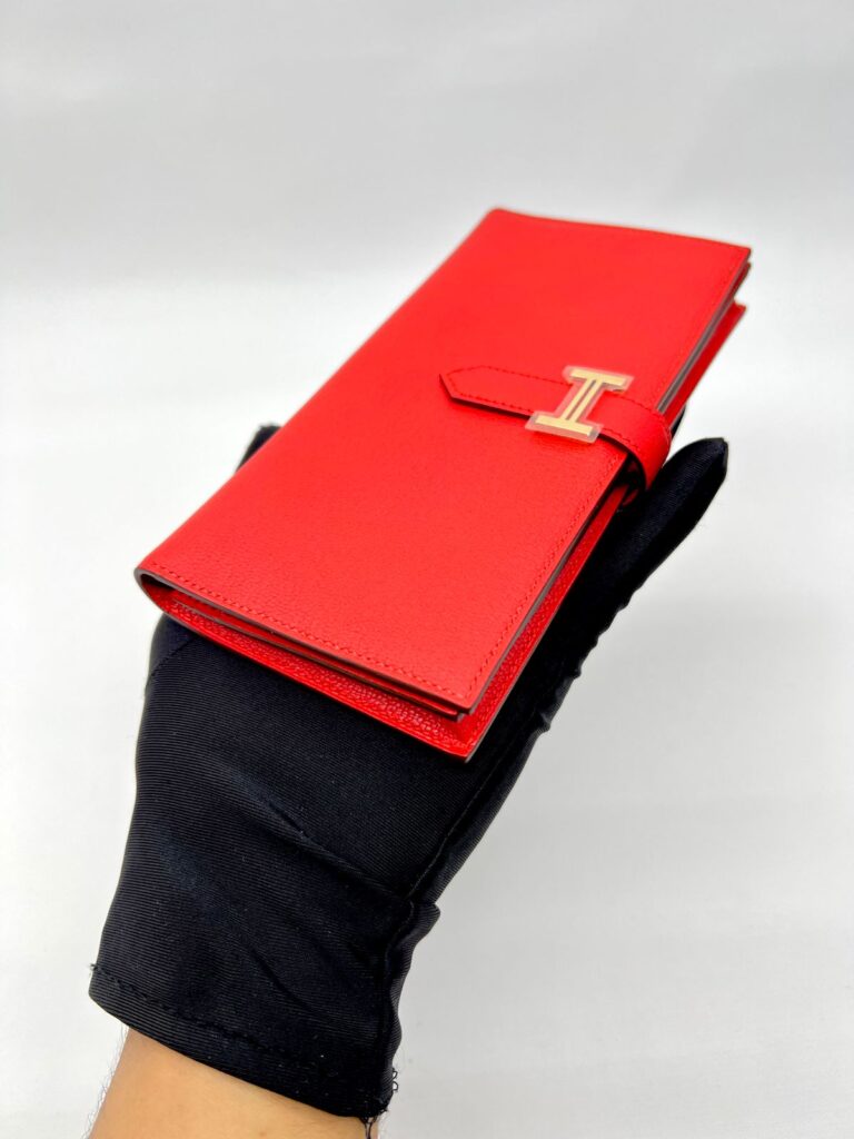 Bearn Long Wallet Epsom/Chevre Mysore Rouge Tomate GHW