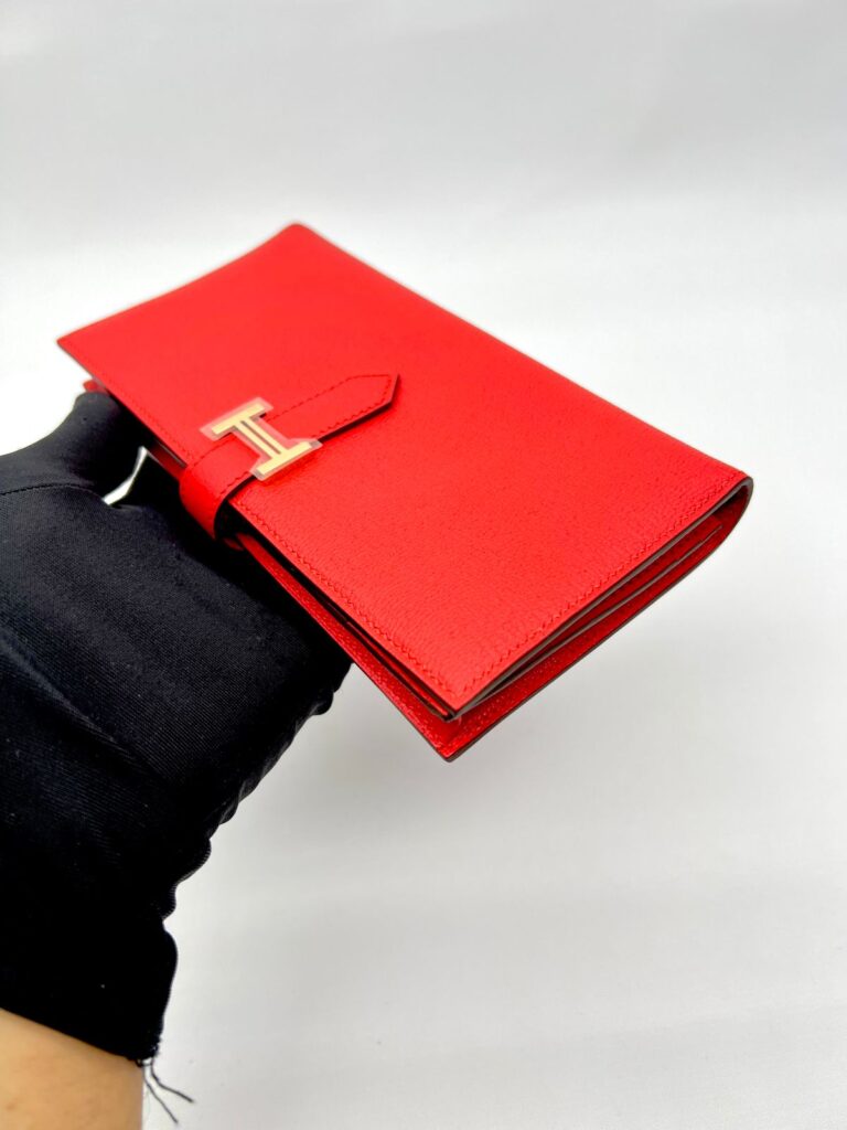 Bearn Long Wallet Epsom/Chevre Mysore Rouge Tomate GHW