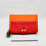 Bearn Long Wallet Epsom/Chevre Mysore Rouge Tomate GHW