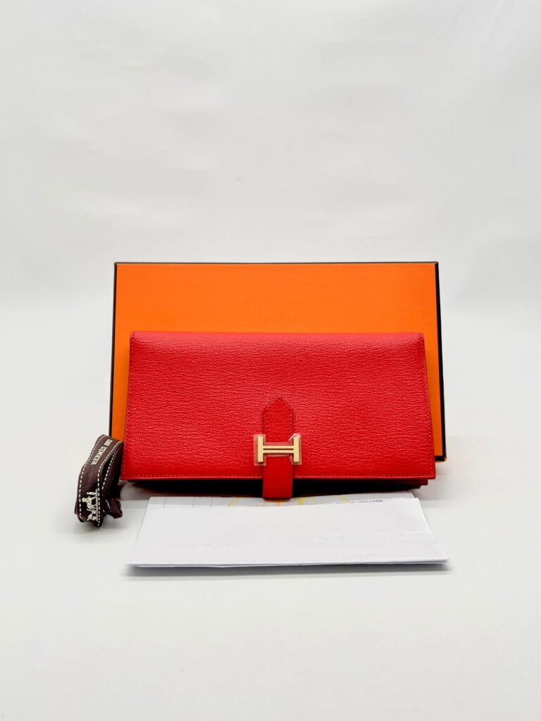 Bearn Long Wallet Epsom/Chevre Mysore Rouge Tomate GHW