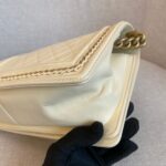 Boy 25 Lambskin Ivory Chain GHW