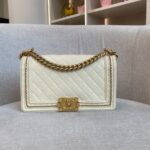 Boy 25 Lambskin Ivory Chain GHW