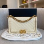 Boy 25 Lambskin Ivory Chain GHW