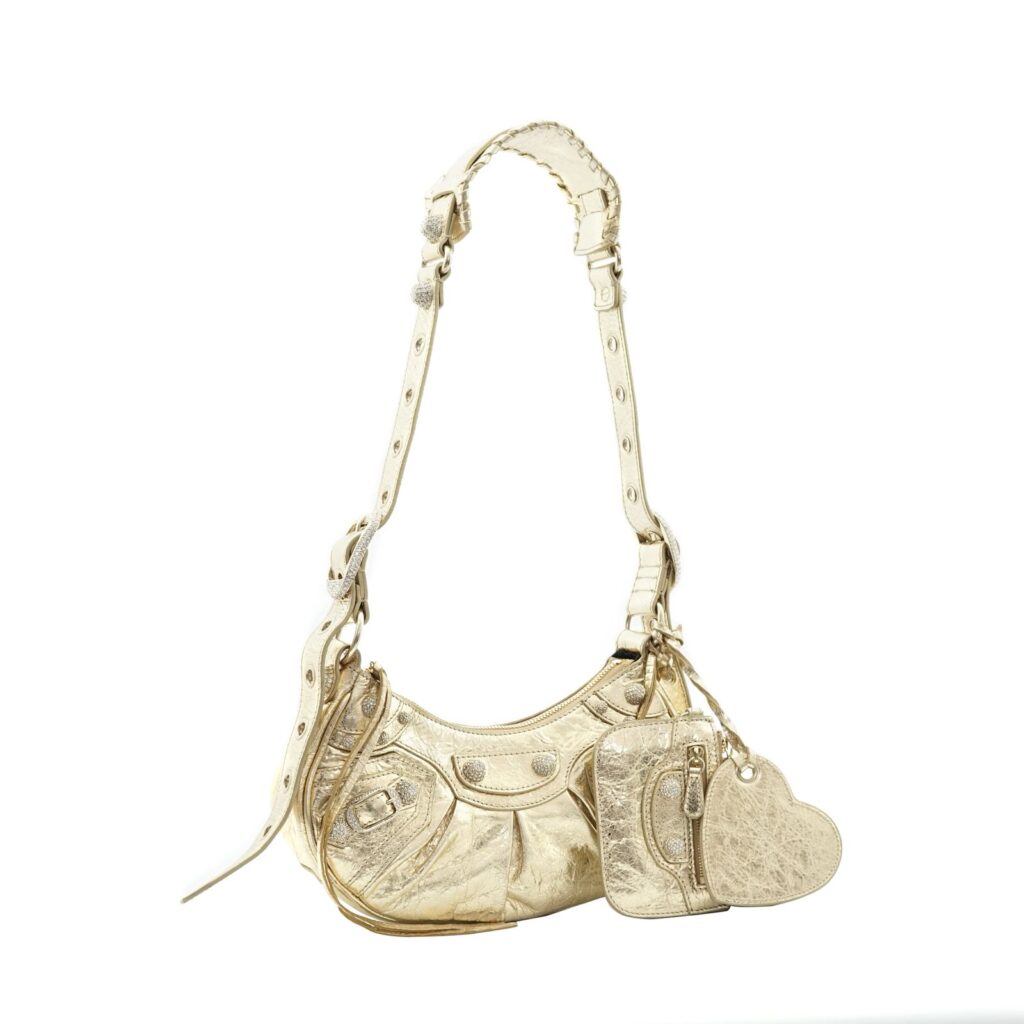 Le Cagole Xs Agneau Gold GHW Diamond