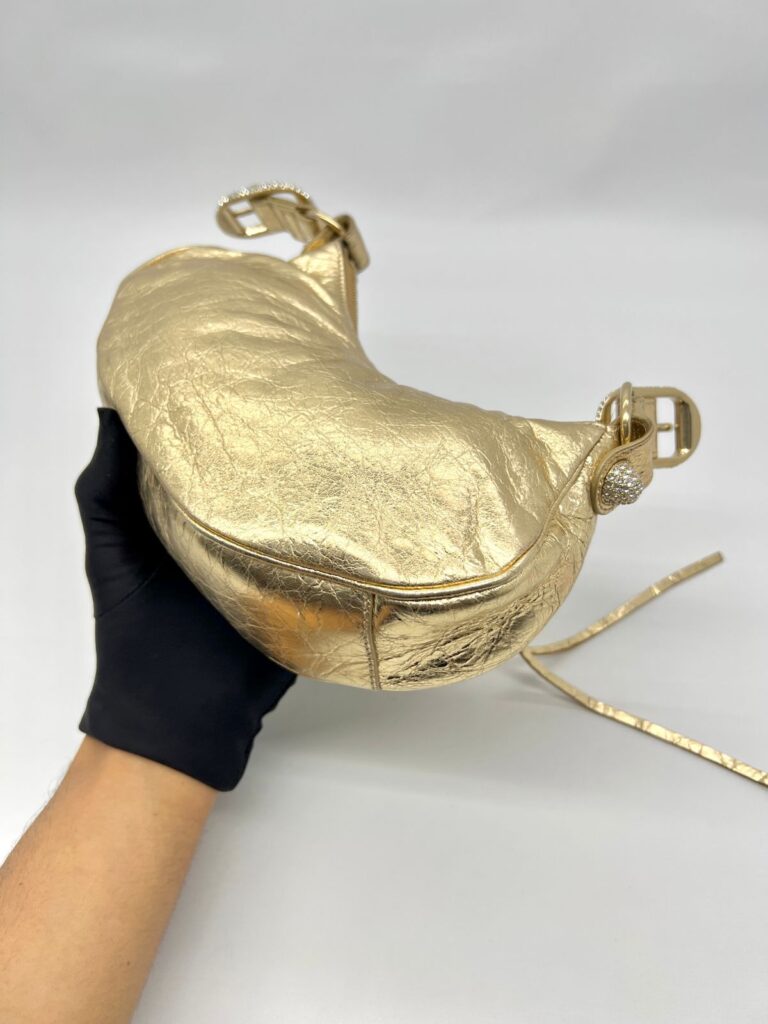 Le Cagole Xs Agneau Gold GHW Diamond