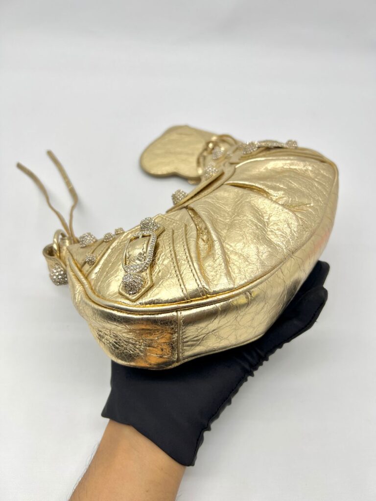 Le Cagole Xs Agneau Gold GHW Diamond