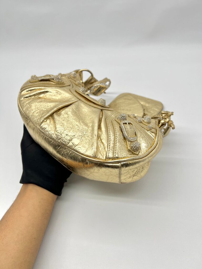 Le Cagole Xs Agneau Gold GHW Diamond