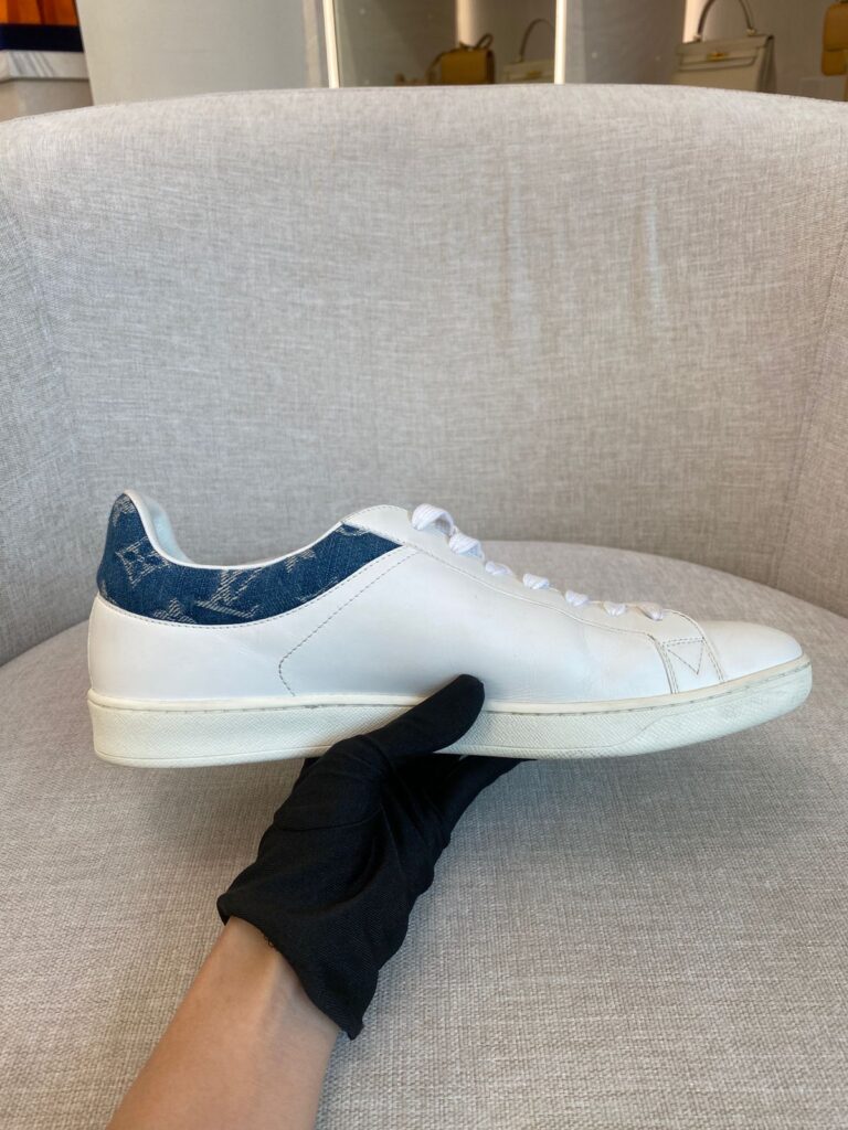 Luxembourg Sneaker White Monogram Denim