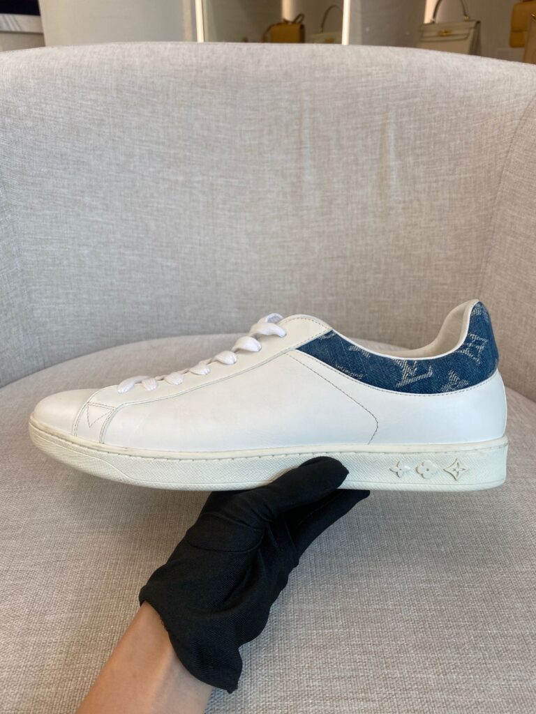 Luxembourg Sneaker White Monogram Denim