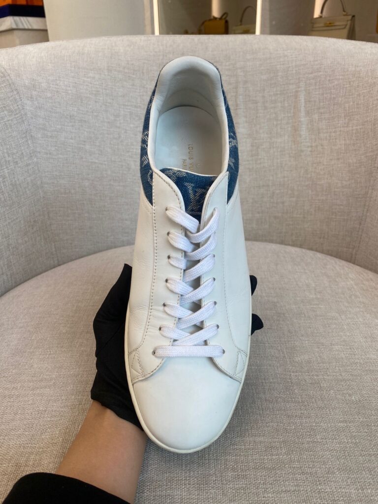 Luxembourg Sneaker White Monogram Denim