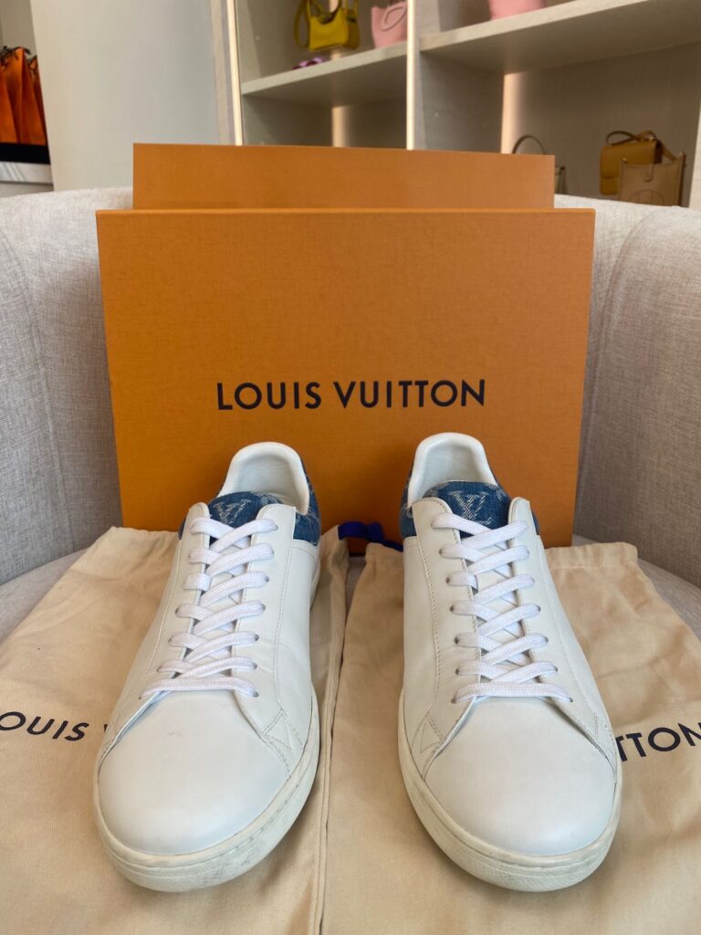 Luxembourg Sneaker White Monogram Denim