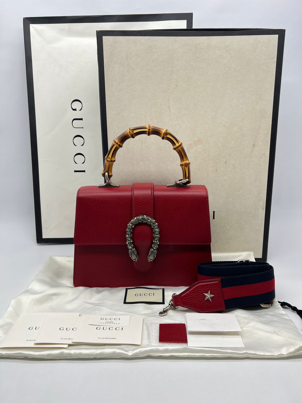 Dionysus Top Handle Bamboo Grained Red SHW