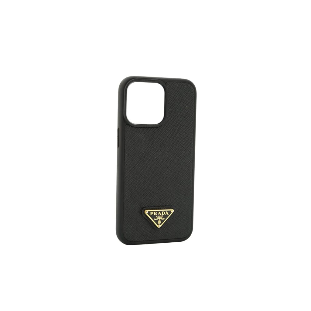Case For Iphone 15pm Saffiano Black GHW