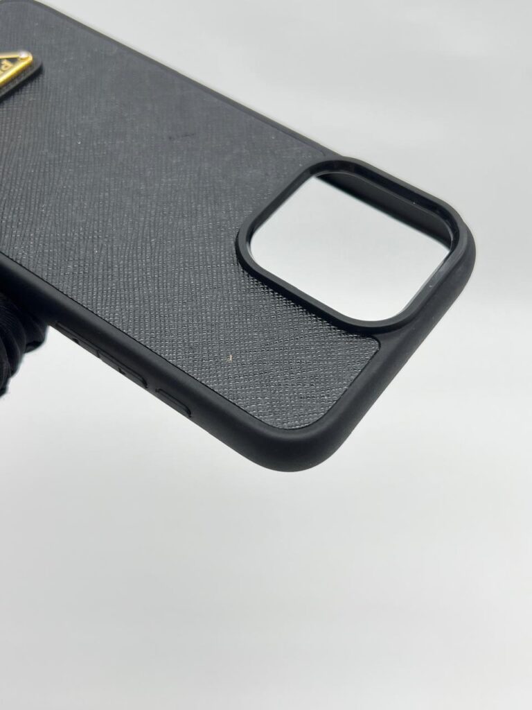 Case For Iphone 15pm Saffiano Black GHW