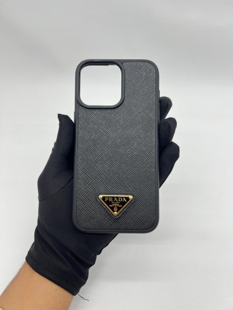 Case For Iphone 15pm Saffiano Black GHW