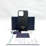 Case For Iphone 15pm Saffiano Black GHW