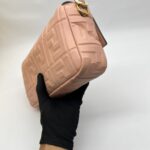 Baguette FF Embossed Baby Pink GHW