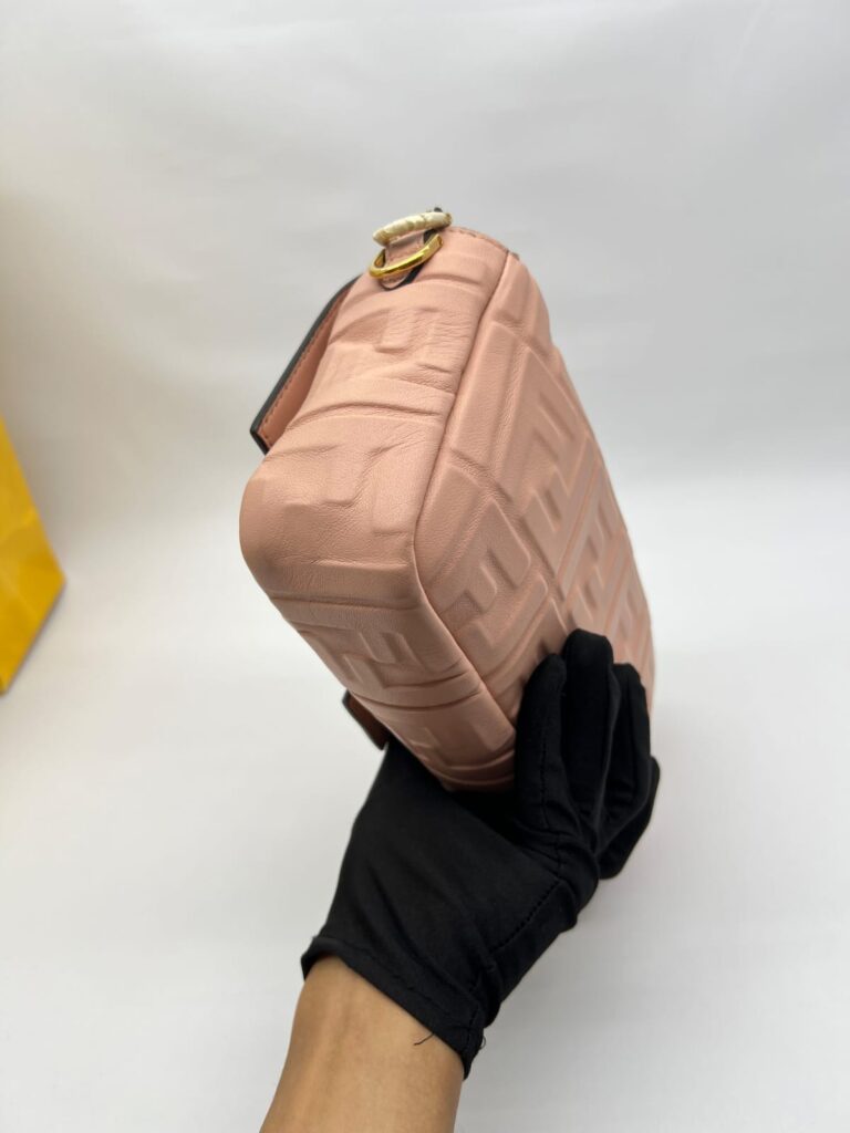 Baguette FF Embossed Baby Pink GHW