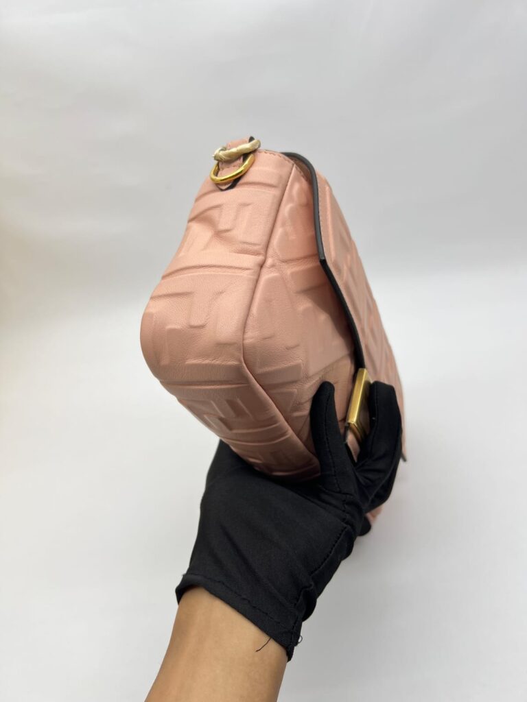 Baguette FF Embossed Baby Pink GHW