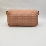 Baguette FF Embossed Baby Pink GHW