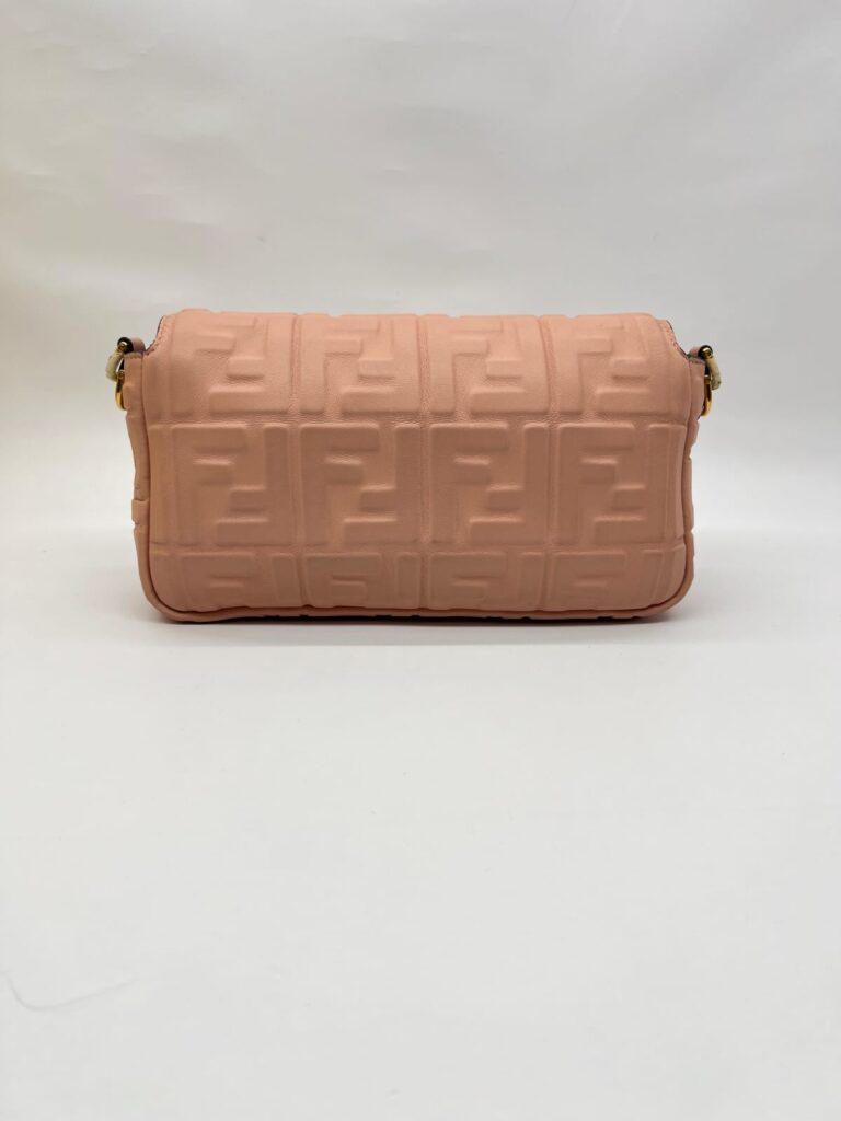 Baguette FF Embossed Baby Pink GHW