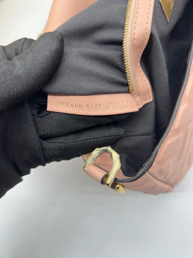 Baguette FF Embossed Baby Pink GHW