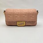 Baguette FF Embossed Baby Pink GHW