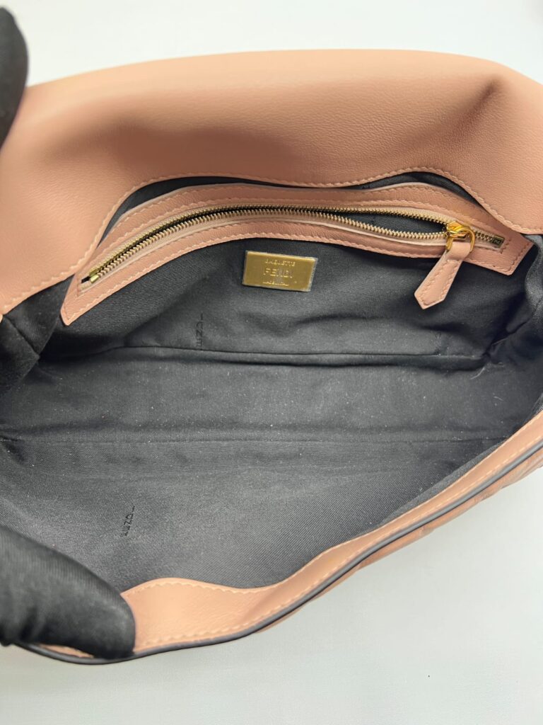 Baguette FF Embossed Baby Pink GHW