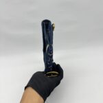 Saddle Pouch Oblique Velvet Navy GHW