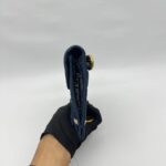 Saddle Pouch Oblique Velvet Navy GHW