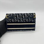 Saddle Pouch Oblique Velvet Navy GHW