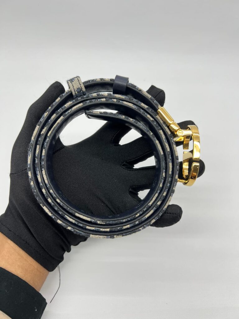 30 Montaigne Reversible Belt Oblique Blue/Smooth Calfskin Blue