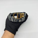 30 Montaigne Reversible Belt Oblique Blue/Smooth Calfskin Blue