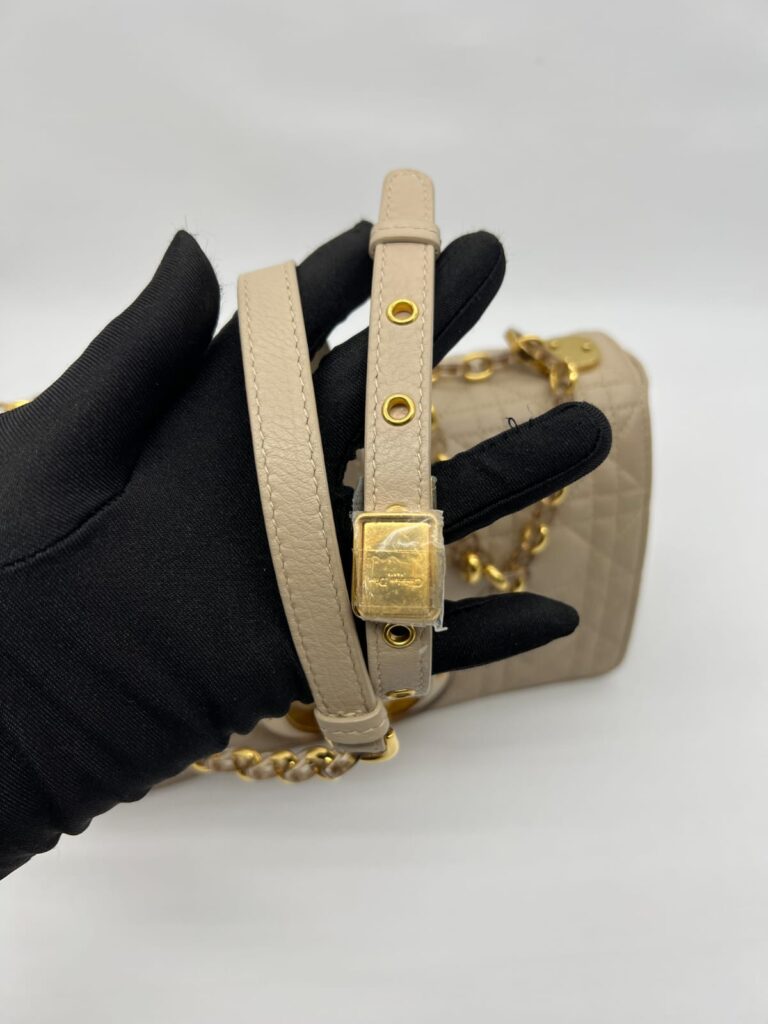 Caro Medium Cannage Powder Beige GHW