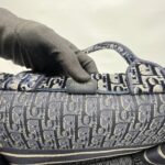 Book Tote Large Oblique Velvet Navy