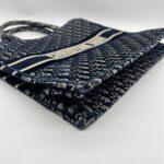 Book Tote Large Oblique Velvet Navy