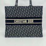 Book Tote Large Oblique Velvet Navy