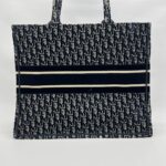 Book Tote Large Oblique Velvet Navy