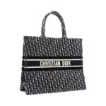 Book Tote Large Oblique Velvet Navy