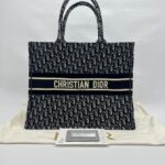 Book Tote Large Oblique Velvet Navy