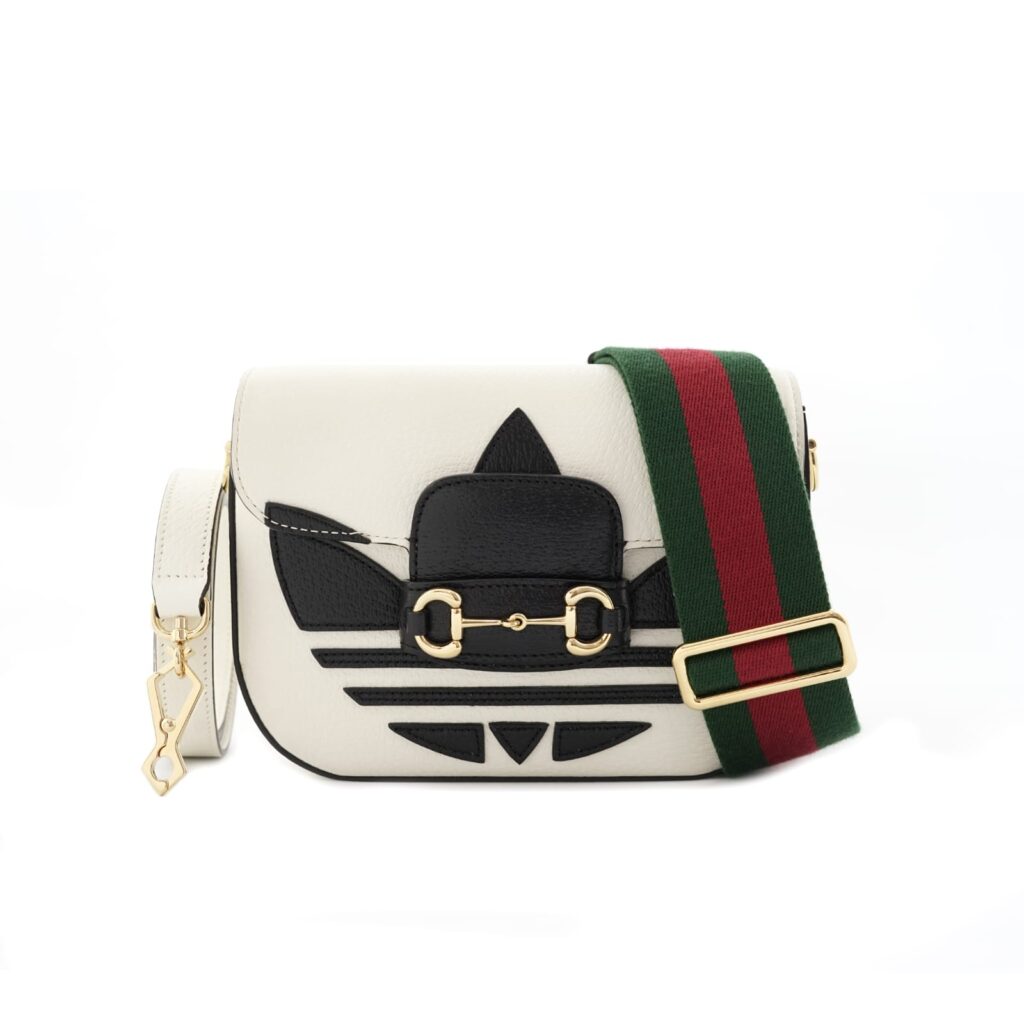 Horsebit Mini Bag X Adidas Leather White Black GHW