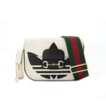 Horsebit Mini Bag X Adidas Leather White Black GHW