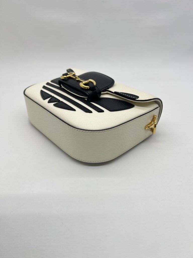 Horsebit Mini Bag X Adidas Leather White Black GHW
