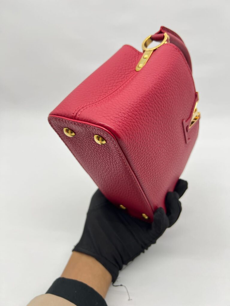 Capucines Mini Taurillon Red Scarlett GHW