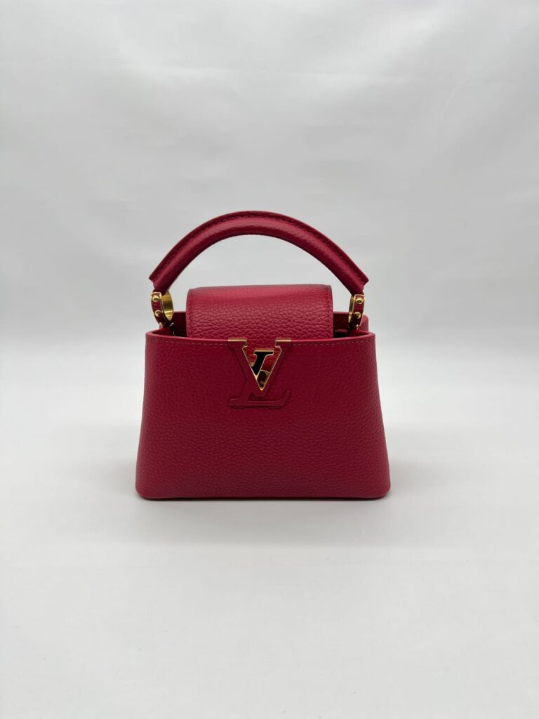 Capucines Mini Taurillon Red Scarlett GHW