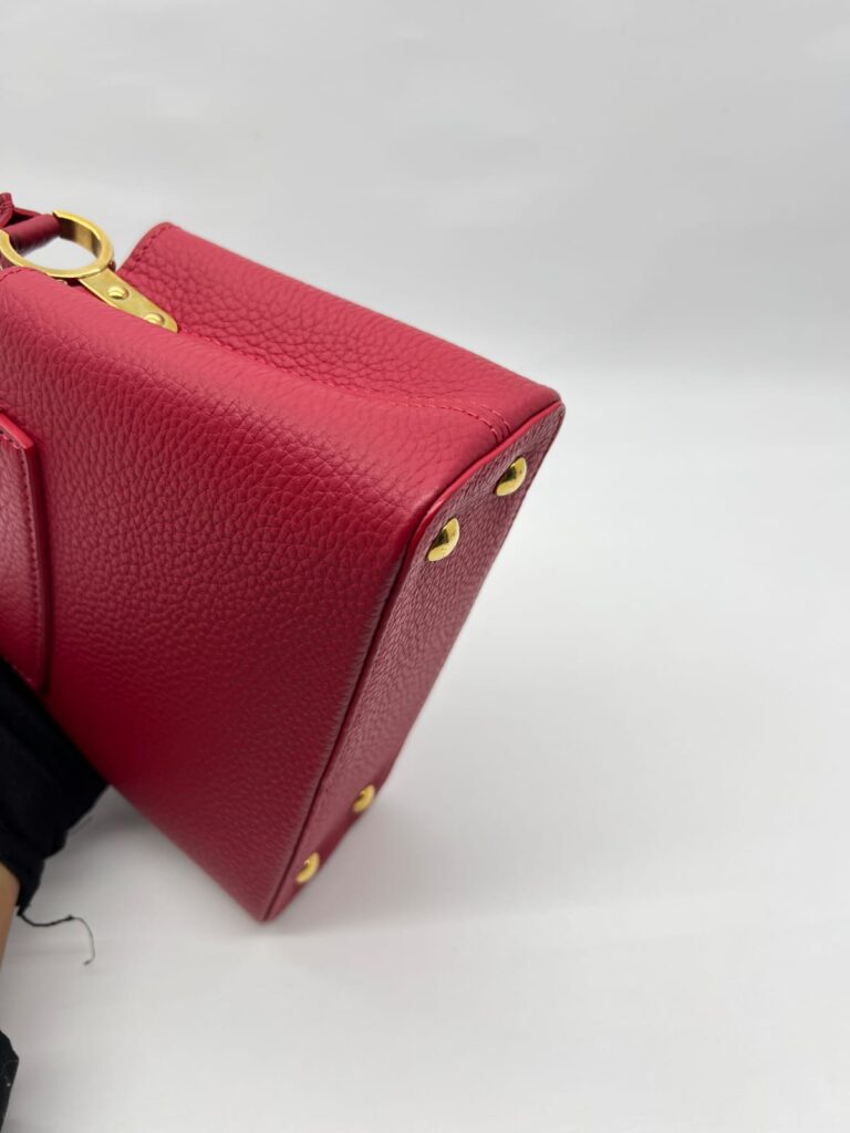 Capucines Mini Taurillon Red Scarlett GHW