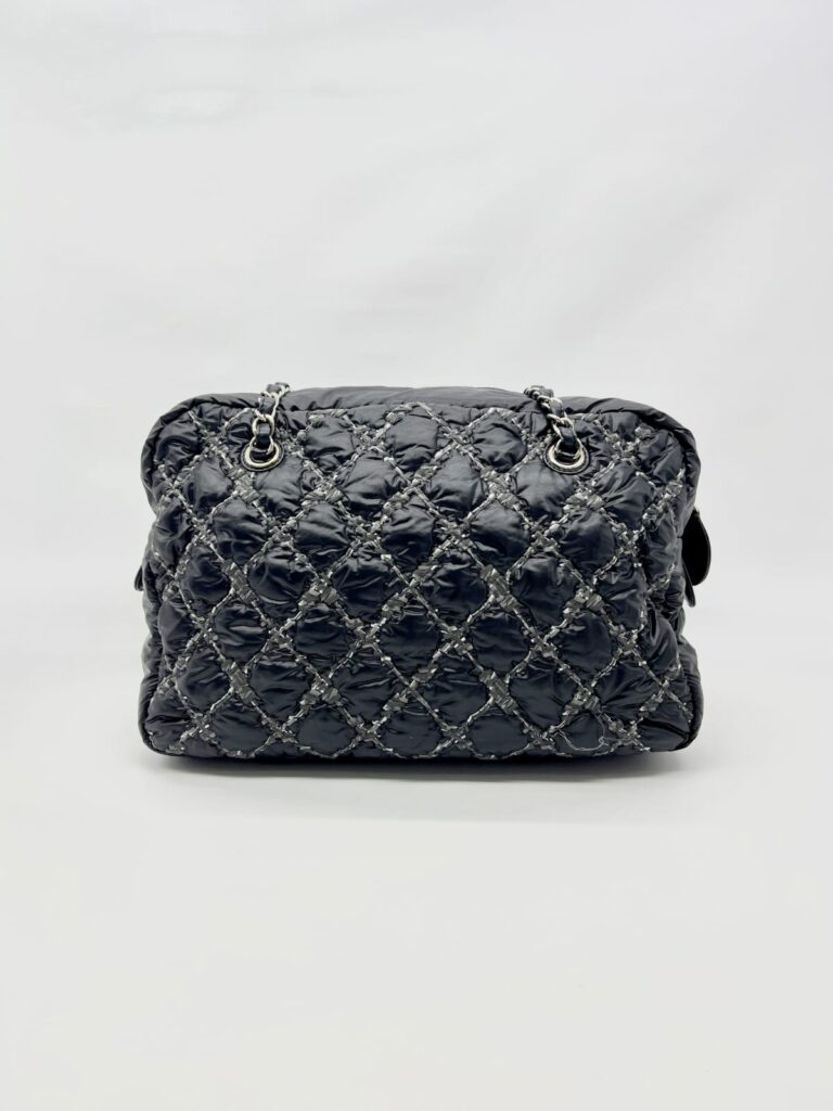 Shoulder Zip Tweed On Stitch Nylon Black Quilted SHW